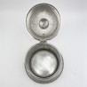 Unusual Circular Victorian Silver Plated Biscuit or Trinket Box