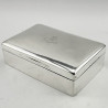 Impressive Rectangular Edwardian Sterling Silver Cigar or Trinket Box