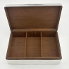 Impressive Rectangular Edwardian Sterling Silver Cigar or Trinket Box