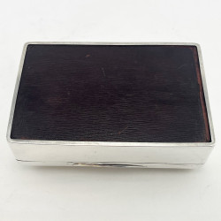 Impressive Rectangular Edwardian Sterling Silver Cigar or Trinket Box