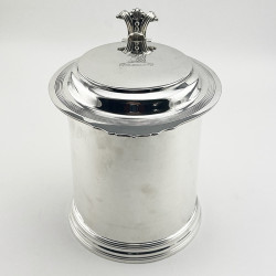 Large Victorian Sterling Silver Three Pint Lidded Tankard