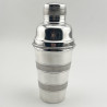Handsome Silver Plated Engine Turned Cocktail Shaker (c.1940)
