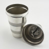 Handsome Silver Plated Engine Turned Cocktail Shaker