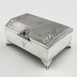 Unusual Shaped Sterling Silver Jewellery or Trinket Box