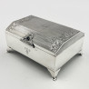 Unusual Shaped Sterling Silver Jewellery or Trinket Box