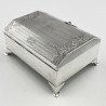 Unusual Shaped Sterling Silver Jewellery or Trinket Box