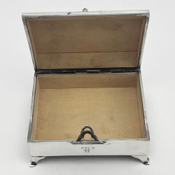 Unusual Shaped Sterling Silver Jewellery or Trinket Box