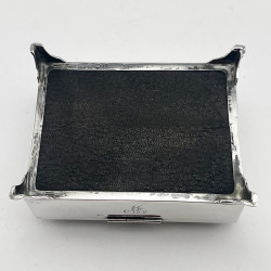 Unusual Shaped Sterling Silver Jewellery or Trinket Box