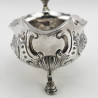 Charming George II Embossed Sterling Silver Sauce Boat