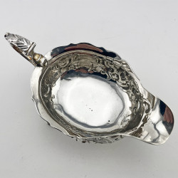 Charming George II Embossed Sterling Silver Sauce Boat