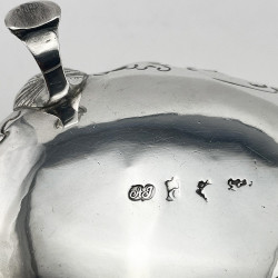 Charming George II Embossed Sterling Silver Sauce Boat