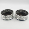 Pair of Decorative of Victorian Silver Plated Wine Coasters (c.1885)