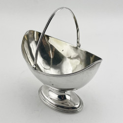 Elegant George III Robert Hennell Sterling Silver Sugar Basket