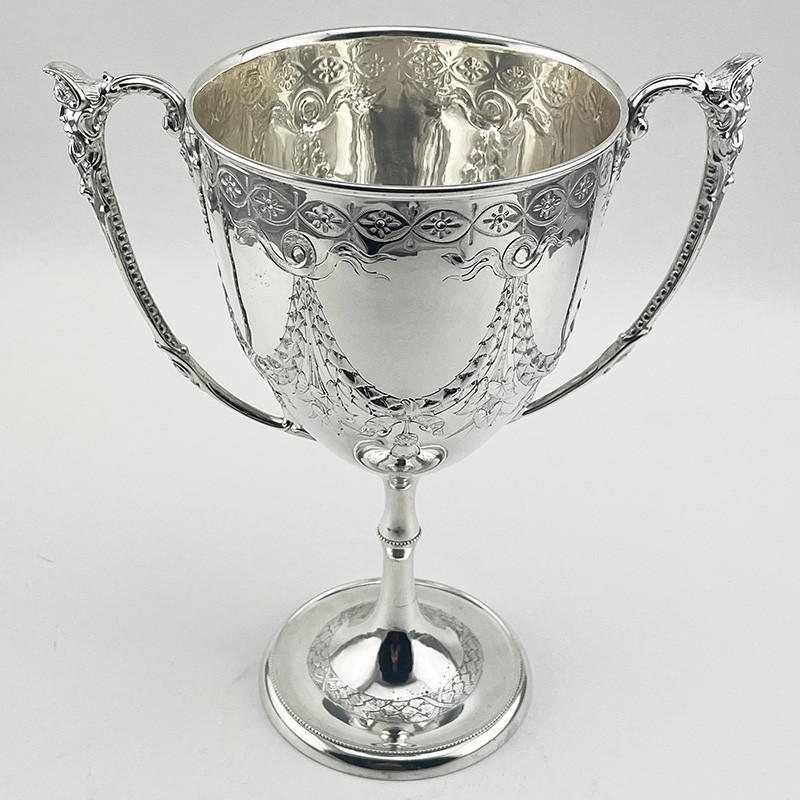 Impressive Large Vase Shaped Victorian Silver Plated Trophy Cup (c.1885) Impressive Large Vase Shaped Victorian Silver Plated Trophy Cup (c.1885)