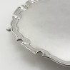 Very Good Gauge Sterling Silver Salver with Chippendale Border
