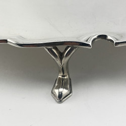 Very Good Gauge Sterling Silver Salver with Chippendale Border