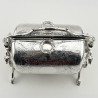 Decorative Late Victorian Silver Plated Folding Biscuit Warmer