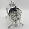 Decorative Late Victorian Silver Plated Folding Biscuit Warmer
