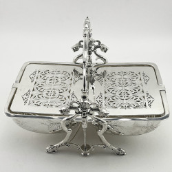 Decorative Late Victorian Silver Plated Folding Biscuit Warmer