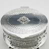 Decorative Late Victorian Cut Glass and Silver Plated Biscuit or Trinket Box