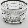 Decorative Late Victorian Cut Glass and Silver Plated Biscuit or Trinket Box
