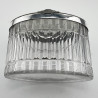 Decorative Late Victorian Cut Glass and Silver Plated Biscuit or Trinket Box