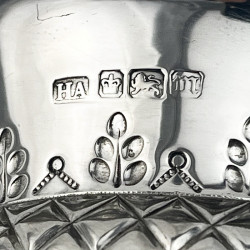 Large Pair of Trumpet Shaped Edwardian Sterling Silver Vases
