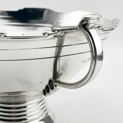 Large Art Deco Style Sterling Silver Bowl by James Dixon & Sons