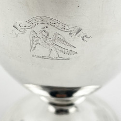 Victorian Silver Plated Argyle with Crested Plain Urn Shaped Body