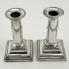 Pair of Late Victorian Classical Style Sterling Silver Candlesticks (1892)