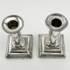 Pair of Late Victorian Classical Style Sterling Silver Candlesticks