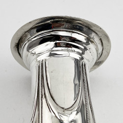 Pair of Late Victorian Classical Style Sterling Silver Candlesticks