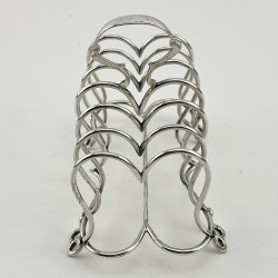 Good Quality Victorian Sterling Silver Toast Rack