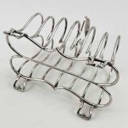 Good Quality Victorian Sterling Silver Toast Rack