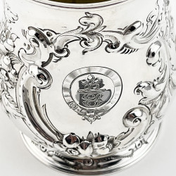 Decorative Victorian Sterling Silver Pint Mug