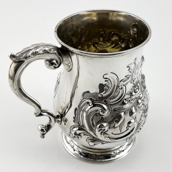 Decorative Victorian Sterling Silver Pint Mug