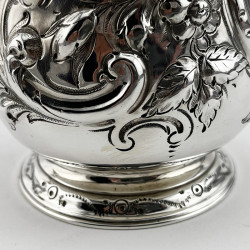 Decorative Victorian Sterling Silver Pint Mug