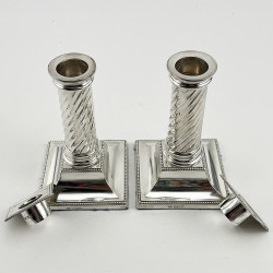 Pair of Edwardian Sterling Silver Candlesticks