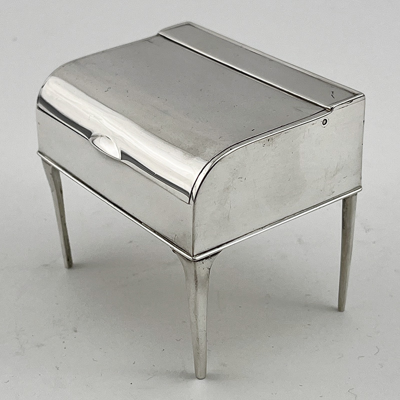 Sterling Silver Jewellery or Trinket Box in the Shape of a Writing Desk Sterling Silver Jewellery or Trinket Box in the Shape of a Writing Desk