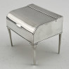 Sterling Silver Jewellery or Trinket Box in the Shape of a Writing Desk