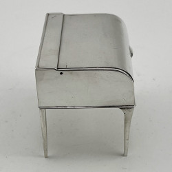 Sterling Silver Jewellery or Trinket Box in the Shape of a Writing Desk