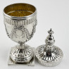 Edwardian Sterling Silver Sugar Caster with Pull Off Pierced and Waisted Neck