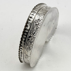 Victorian Sterling Silver Heart Shaped Jewellery Box