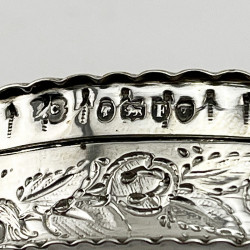 Victorian Sterling Silver Heart Shaped Jewellery Box