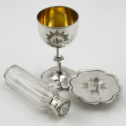 Early Victorian Sterling Silver Travelling Communion Set