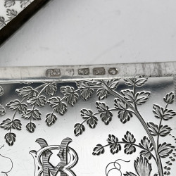 Beautifully Engraved Victorian Sterling Silver Card Case