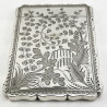 Beautifully Engraved Victorian Sterling Silver Card Case