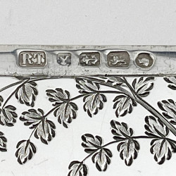 Beautifully Engraved Victorian Sterling Silver Card Case