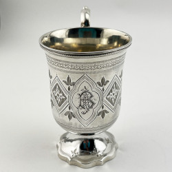 Good Quality Victorian Sterling Silver Christening Mug