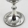 Fern Engraved Victorian Sterling Silver Goblet or Trophy